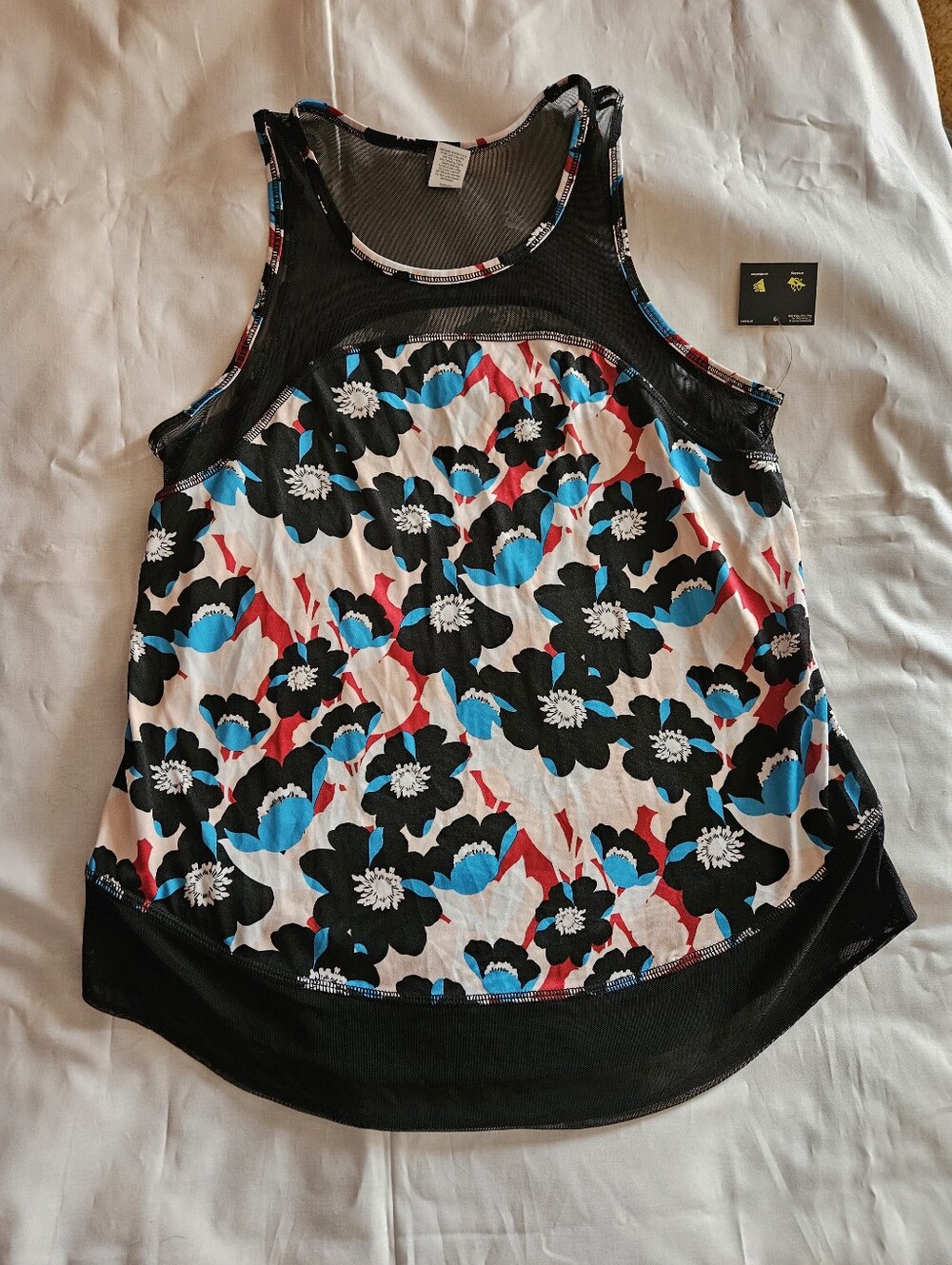 Xersion Floral Racerback Tank Top - Black, Blue, Red